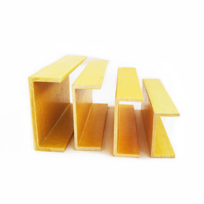 Profils de canaux de pultrusion en FRP extérieur personnalisés de haute résistance de 18 mm à 810 mm de largeur