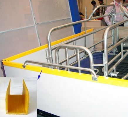 Technique de pultrusion en fibre de verre GFRP C-canal pour la protection des bords de planche de 30 mm/couverture