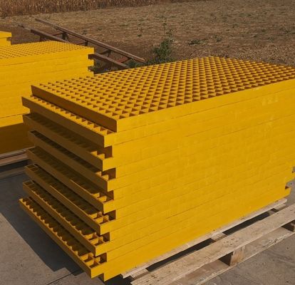 Facile à nettoyer et à entretenir grille de sol moulé en RPG/fibre de verre pour le plancher de lavage de voiture