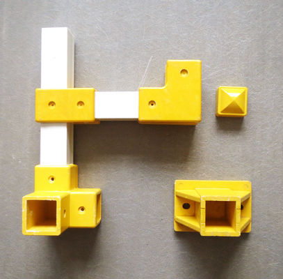 Les raccords de tubes carrés en FRP de taille personnalisée pour les connecteurs de conception de poignée industrielle