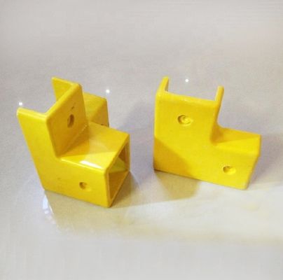 Fittings/connecteurs en FRP jaune de 50 mm 3 voies 4 voies pour clôture en fibre de verre carrée et ronde/accessoires de manœuvre