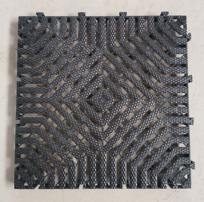 Matraques en plastique en PP d'épaisseur de 40x40x3.0cm pour revêtement de sol de garage de lavage de voiture intérieur