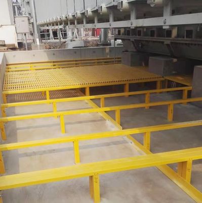 Traitement lisse cadre GFRP personnalisé haute résistance pour le support de la structure en fibre de verre
