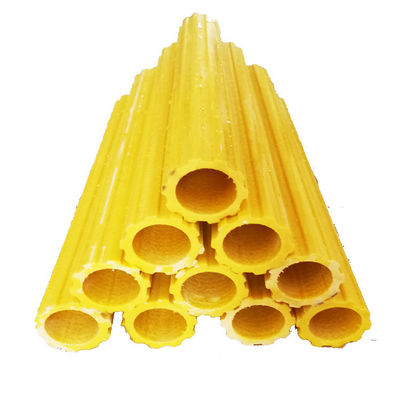 Tubes en FRP à côtes en forme ronde en forme de D pour les marches d'escaliers en fibre de verre