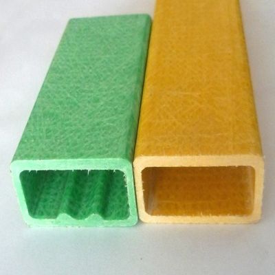 Structures de haute résistance en fibre de verre tube plat FRP composite plastique pôle rectangulaire longueur de 1m à 11,6m