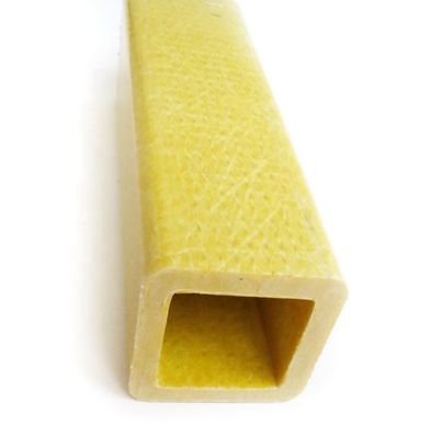 Longueur de 1m à 11,6m Profils de boîtes carrées composites en fibre de verre GFRP FRP Pole de tube carré
