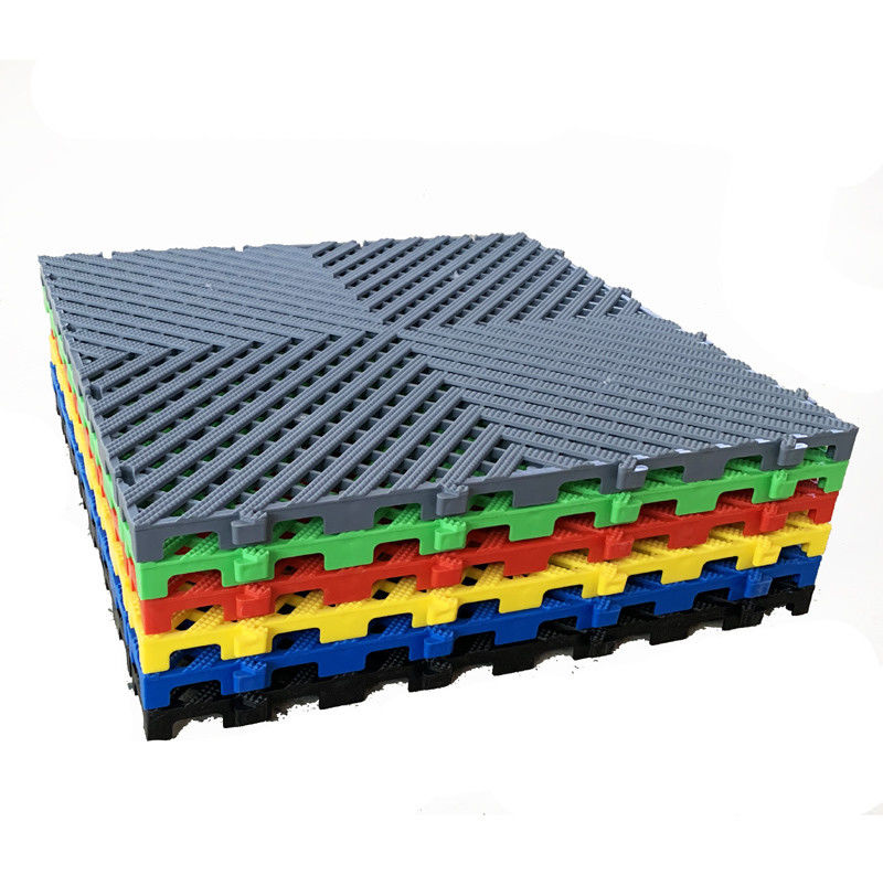 2.0cm PP interverrouillage Garage plancher carreaux plancher de lavage de voiture Gratage tapis anti glissement grille