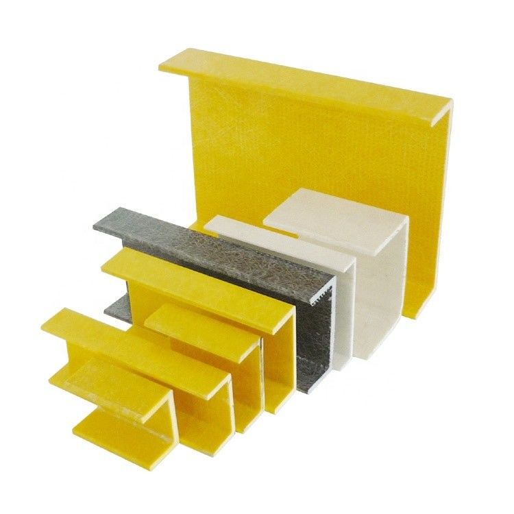 Profiles de section de canal de pultrusion en FRP pour les applications industrielles résistantes à la corrosion